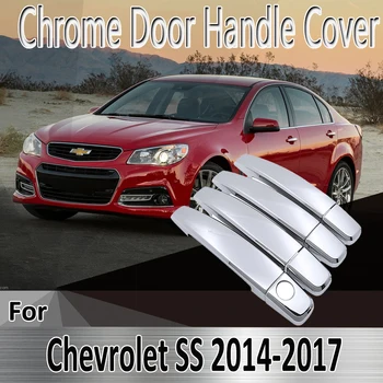 За Chevrolet SS Holden Commodore VF 2014 ~ 2017 Етикети за полагане на орнаменти Хромирани врата копчето на кутията ремонт на автомобилни аксесоари