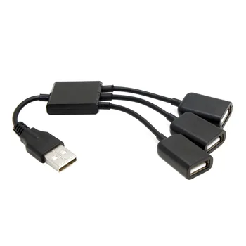 CY USB 2.0 3 порта hub кабелна гуми захранване за лаптоп, преносим КОМПЮТЪР, мишка и usb флаш-диск