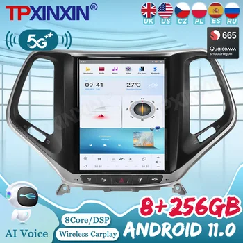 Qualcomm 8 + 256G Android За Jeep Cherokee 2014 2015 2016 2017 2018 Авто Радио Мултимедиен Стерео музикален Плейър GPS Navi Carplay Главното Устройство