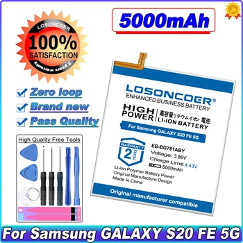 LOSONCOER 5000 ма EB-BG781ABY Батерия за мобилен телефон Samsung GALAXY S20 FE 5G SM-G780 SM-G781 A525 A526 A528 A52 A52S G780F