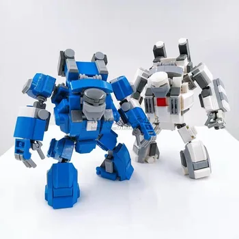 MOC Фигурка Строителни Блокове Играчка, Пилотиран от Робот-Войн Роботи Модел Играчки За Деца Аниме Войници да се Съберат Тухли Кукли