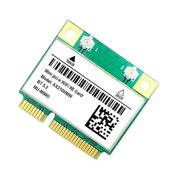Wifi 6E AX210HMW Mini PCI-E Wifi Карта AX210 802.11 Ax/Ac 2,4 G/5G BT5.2 Безжичен Адаптер За Гейминг Лаптоп