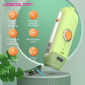 Най-новият син сапфир лазерен эпилятор Lescolton IPL за домашна употреба, тример за бикини Icy Cool, за жени, за мъже, директна доставка