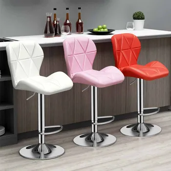 Отточна тръба на шарнирна връзка Минималистичен дизайн бар стол за фризьорски салон с регулируема височина шкафове, маса за хранене, Регулируема метален, ергономичен стол, мека мебел Barstuhl XY50BC