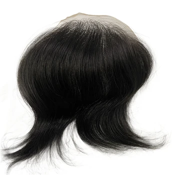 Мъжки линията на растеж на косата на 4,5x15 см, колоритен малайзия естествена коса, швейцарски дантела, предна линия на растеж на коса за мъже