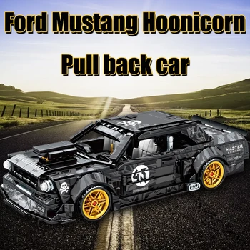 Aoger Технически Автомобили Шампиони на Скоростта на Mustang Moc Модел за Изграждане на елементи на Градския намаление на цените Спортен Автомобил Състезателен Тухли, Подарък Играчка за Деца