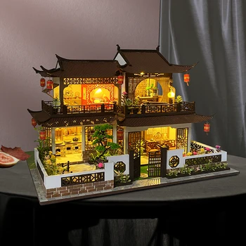 Комплекти модели на дървена куклена къща 