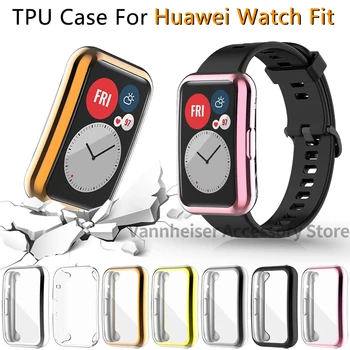 Защитен калъф за Huawei Watch Fit TIA-B09 Ултра-Мек Калъф за smart часа от TPU за Huawei Fit Защитна Броня Shell