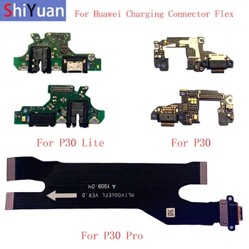 Резервни части за плащане с конектор USB порта за зареждане, гъвкав кабел USB за Huawei P30 P30Lite P30 Pro с микрофон, детайл за ремонт на микрофона