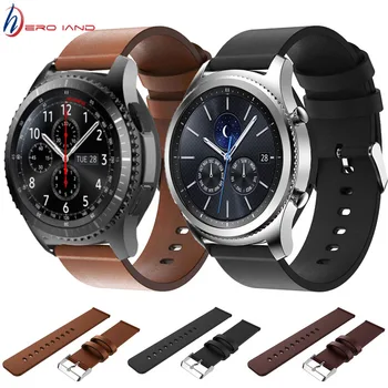 Каишка от естествена кожа за Samsung Gear S3 Frontier/класически смарт часовници Взаимозаменяеми гривна каишка каишка за часовник Galaxy Watch 46 мм
