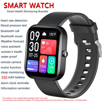 Спортни смарт часовници мъжки Bluetooth Предизвикателство Потребителски скали Спортни режими на Монитора здравето на Часовника в режим на готовност за мъже 2 инча HD
