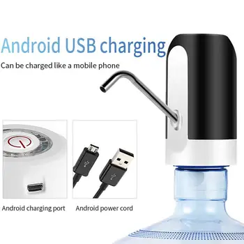 1 бр. електрическа водна помпа, автоматичен диспенсер с бутони, превключвател за пиене с докосване, зареждане чрез USB, аксесоари за дома