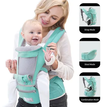 Гореща разпродажба 0-36 месеца Ергономична детска переноска за бебета прашка на задната седалка Предна кенгуру за пътуване на детето