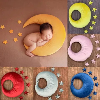1 комплект подпори за снимки на новородени, Аксесоари, възглавници за представляващи дете, възглавница във формата на Луна, полумесец, звезди, набор от подпори за студийната фотография